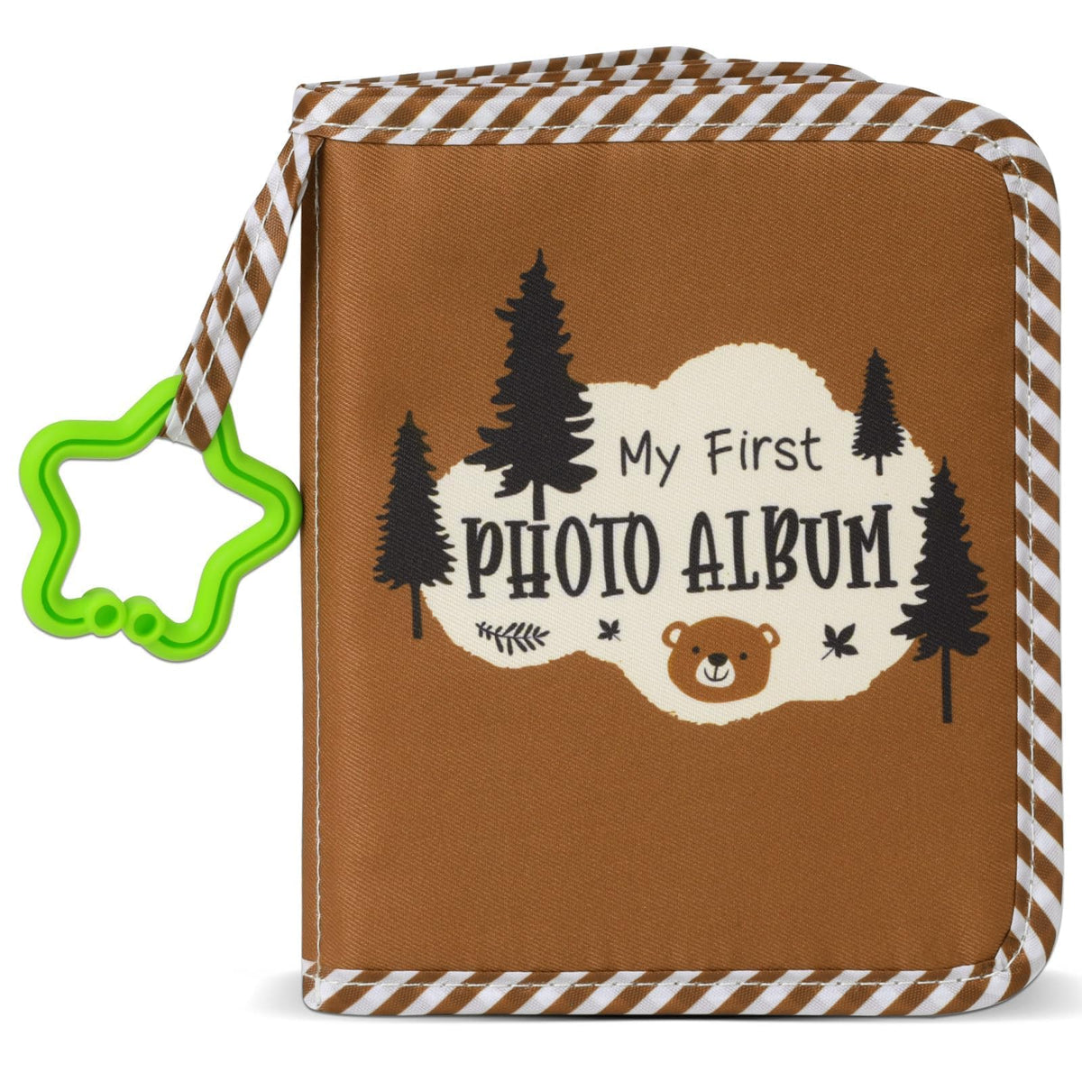 ZOIIWA Baby's First Family Album cover with forest brown bear design for memories