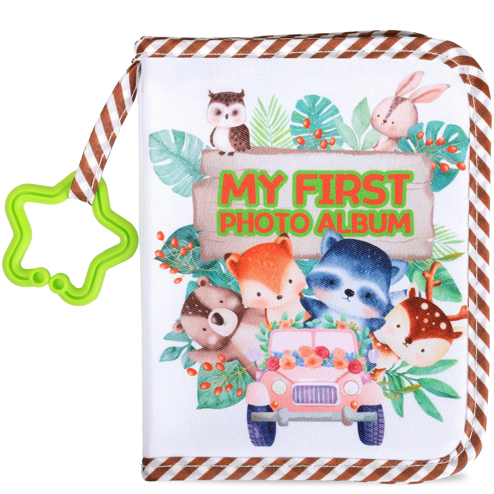 ZOIIWA Baby's First Family Album cover with woodland animals for a timeless keepsake