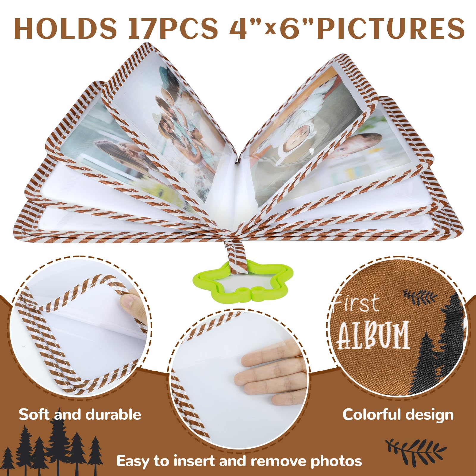 ZOIIWA Built-in mirror feature inside pages promotes visual exploration for babies