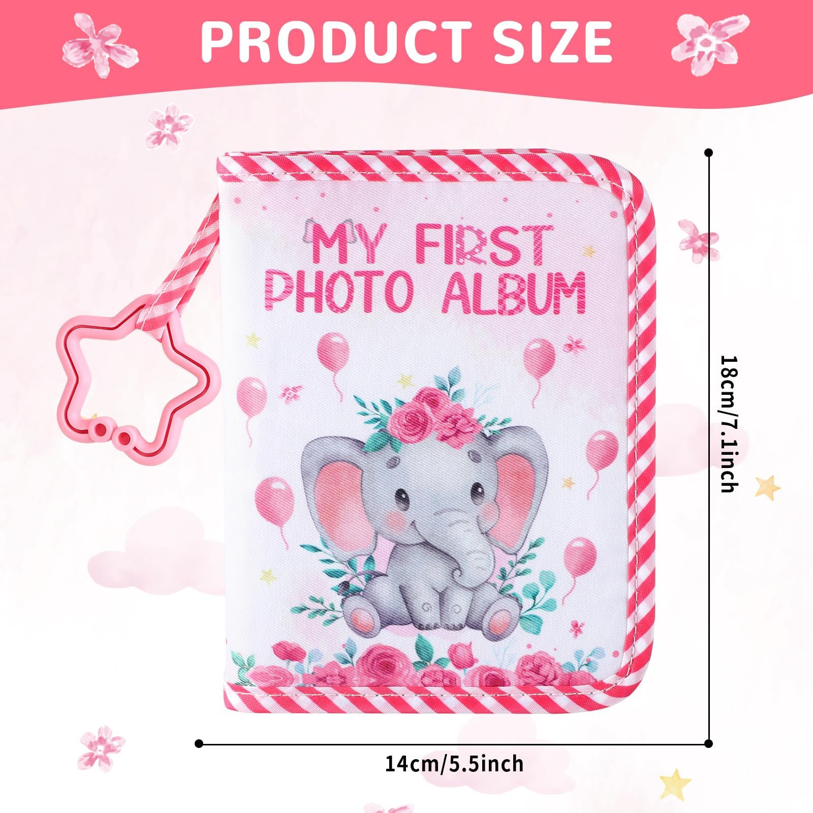 ZOIIWA Memory book with hanging hooks and back mirror supports interactive play and early recognition.