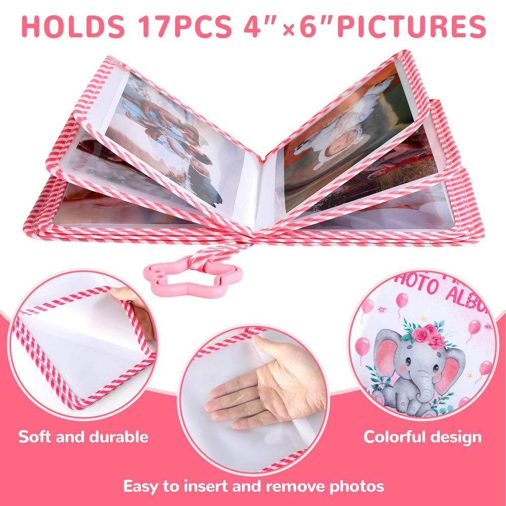 ZOIIWA Soft-touch fabric keeps baby comfortable while protecting cherished 4x6 photos.