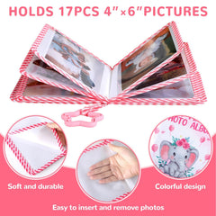 ZOIIWA Soft-touch fabric keeps baby comfortable while protecting cherished 4x6 photos.