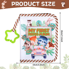 ZOIIWA woodland animals pages open to insert 4x6 photos and capture milestones
