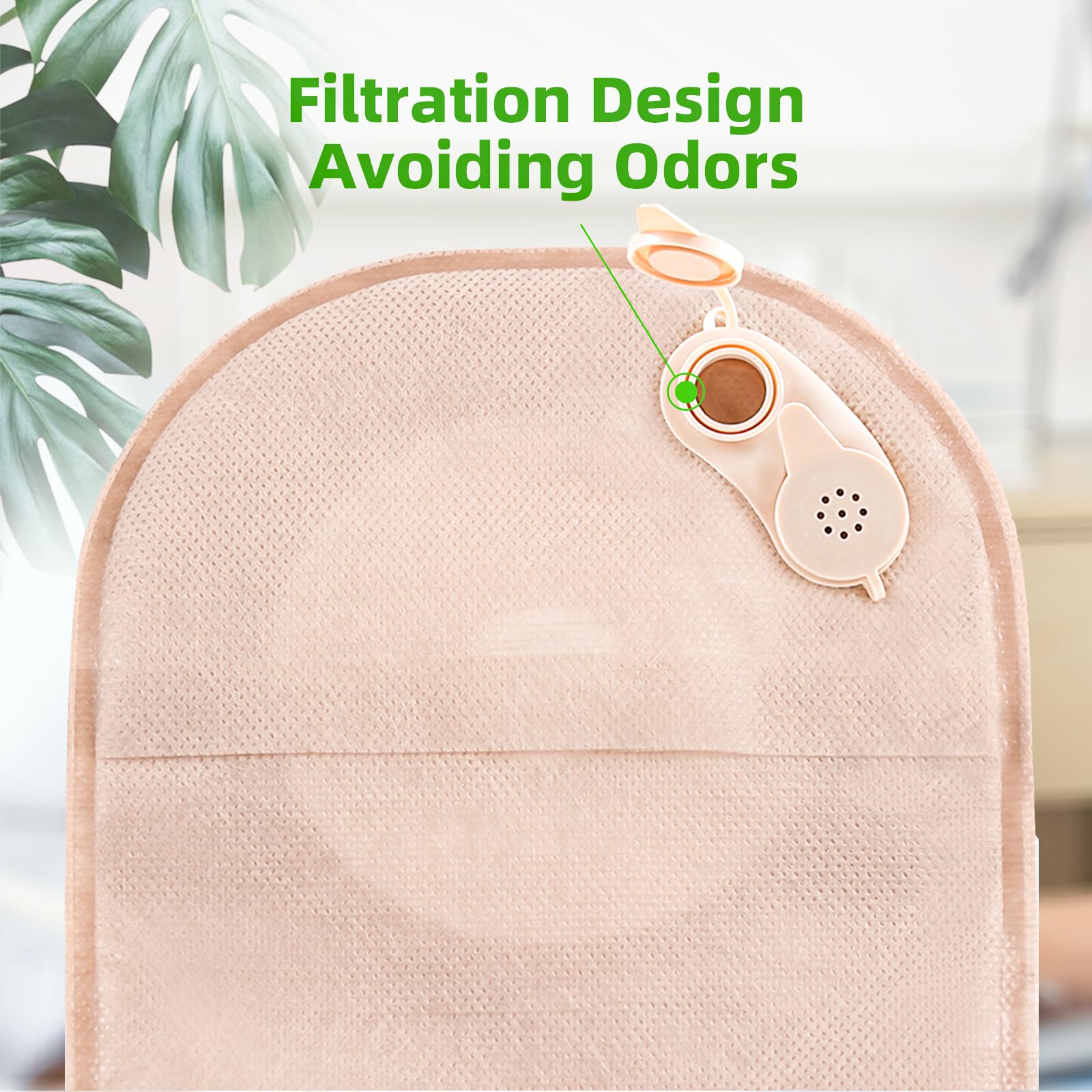 ZOLIQUEX ostomy bag odor-management with charcoal filter for freshness