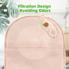 ZOLIQUEX ostomy bag odor-management with charcoal filter for freshness