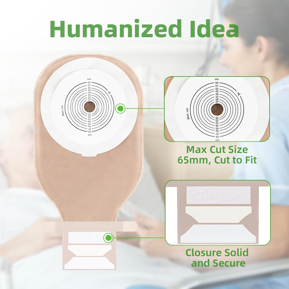 ZOLIQUEX stoma-measurement-card included enables accurate cutting for a better seal