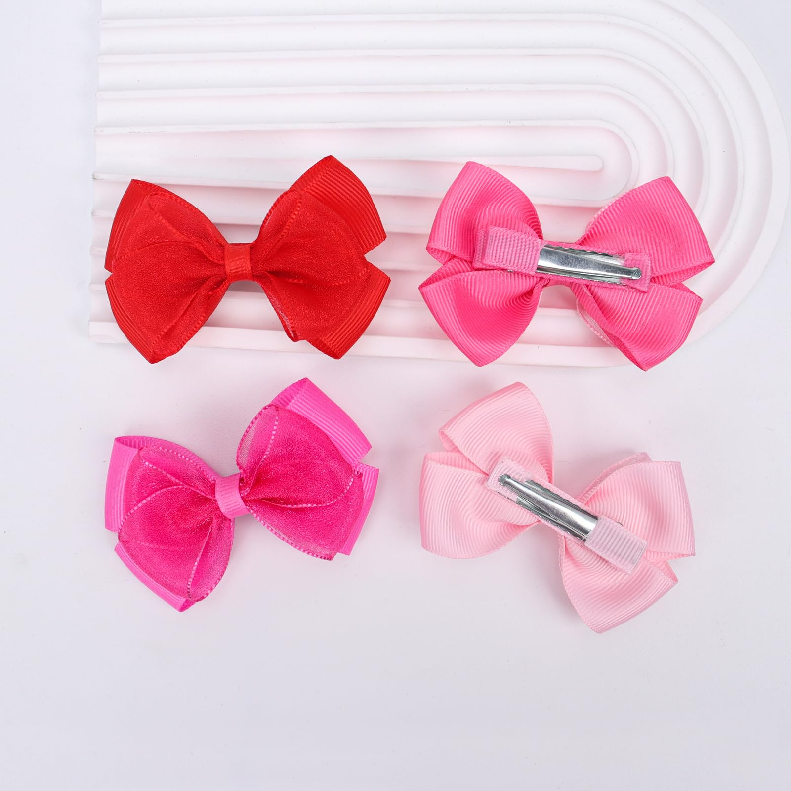Zolyco Tiny 3-Inch Organza Double Bow Clip as a chic hairpin