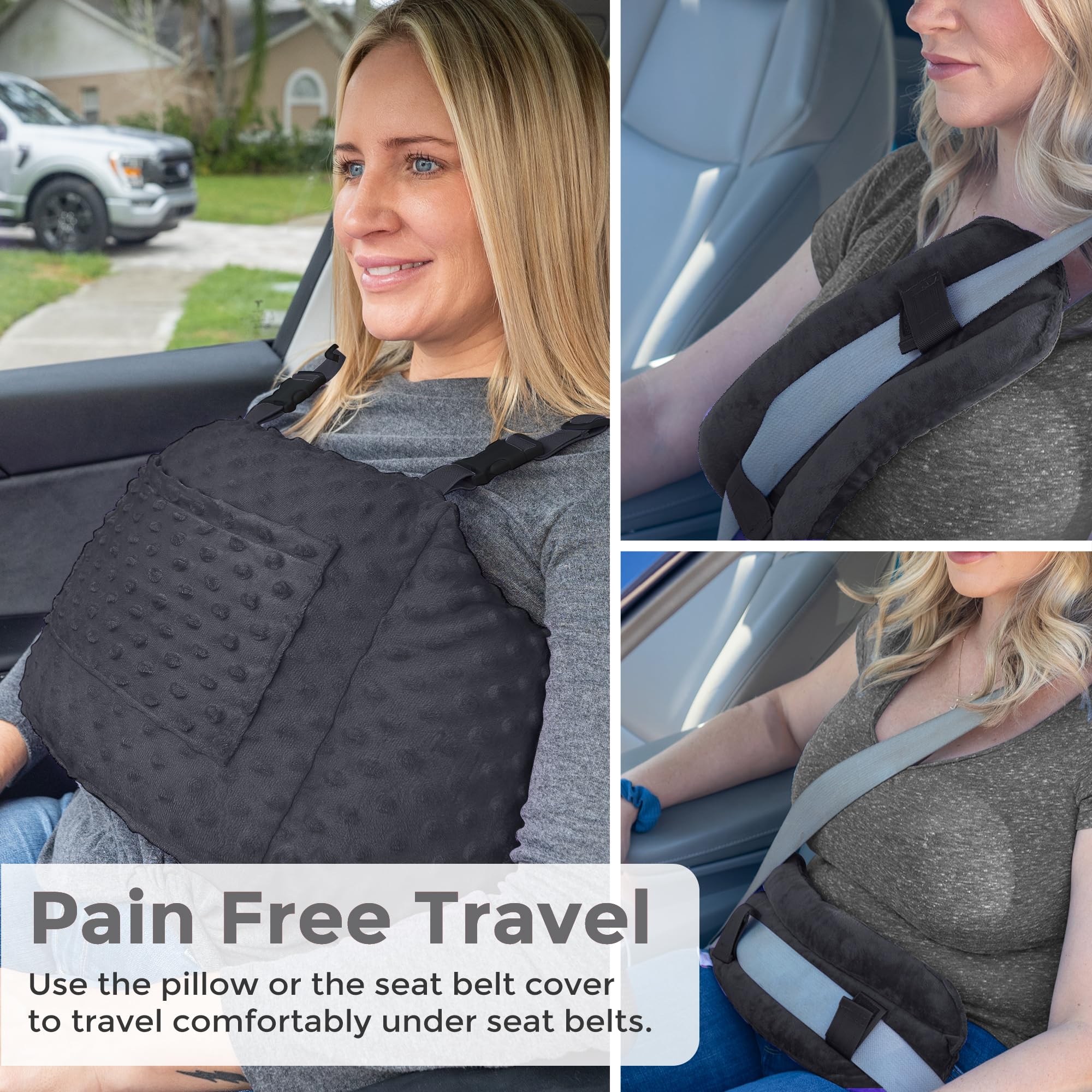 Zomaple seat belt cover driving comfort cushions the chest