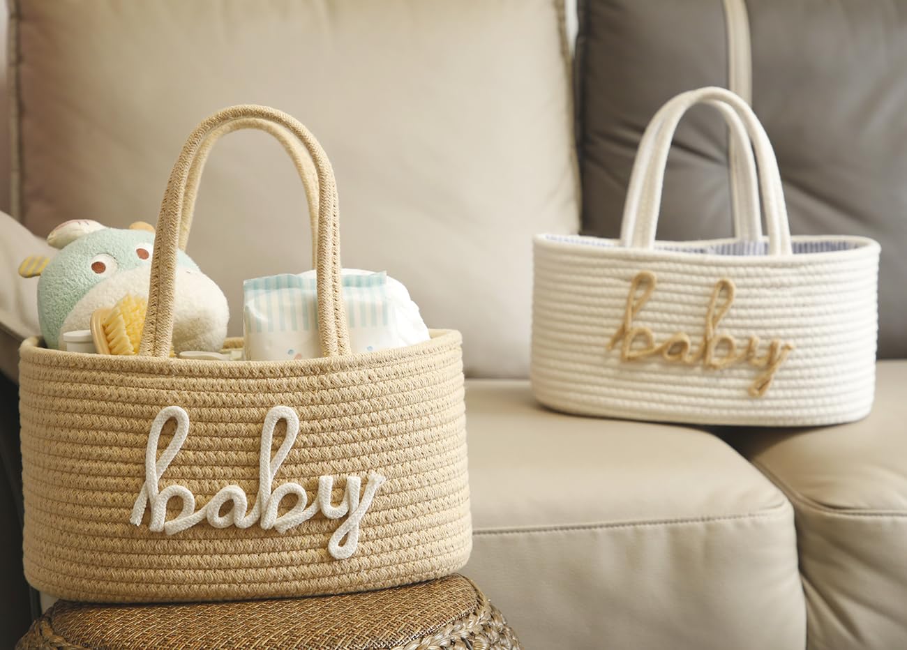 ZOMBATI diaper caddy folded-flat ready for compact packing and travel.