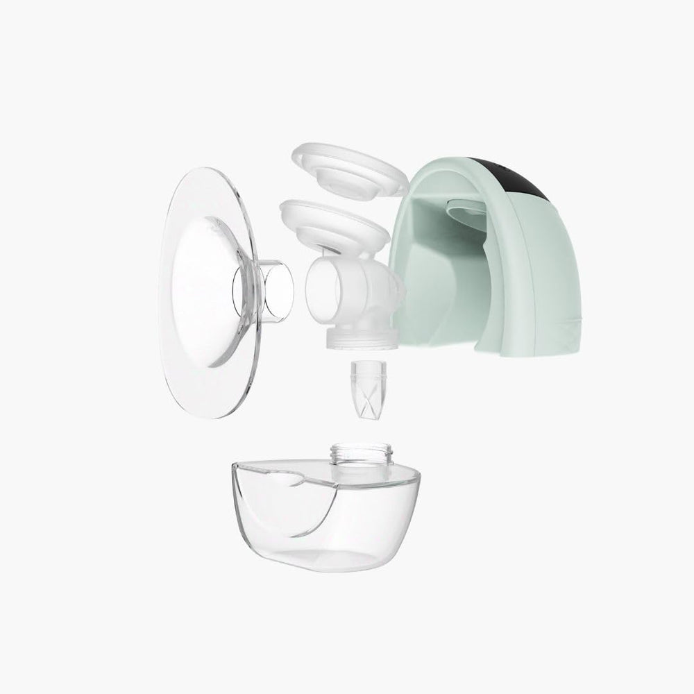 Zomee bottle pour spout enables easy transfer and reduced spills.