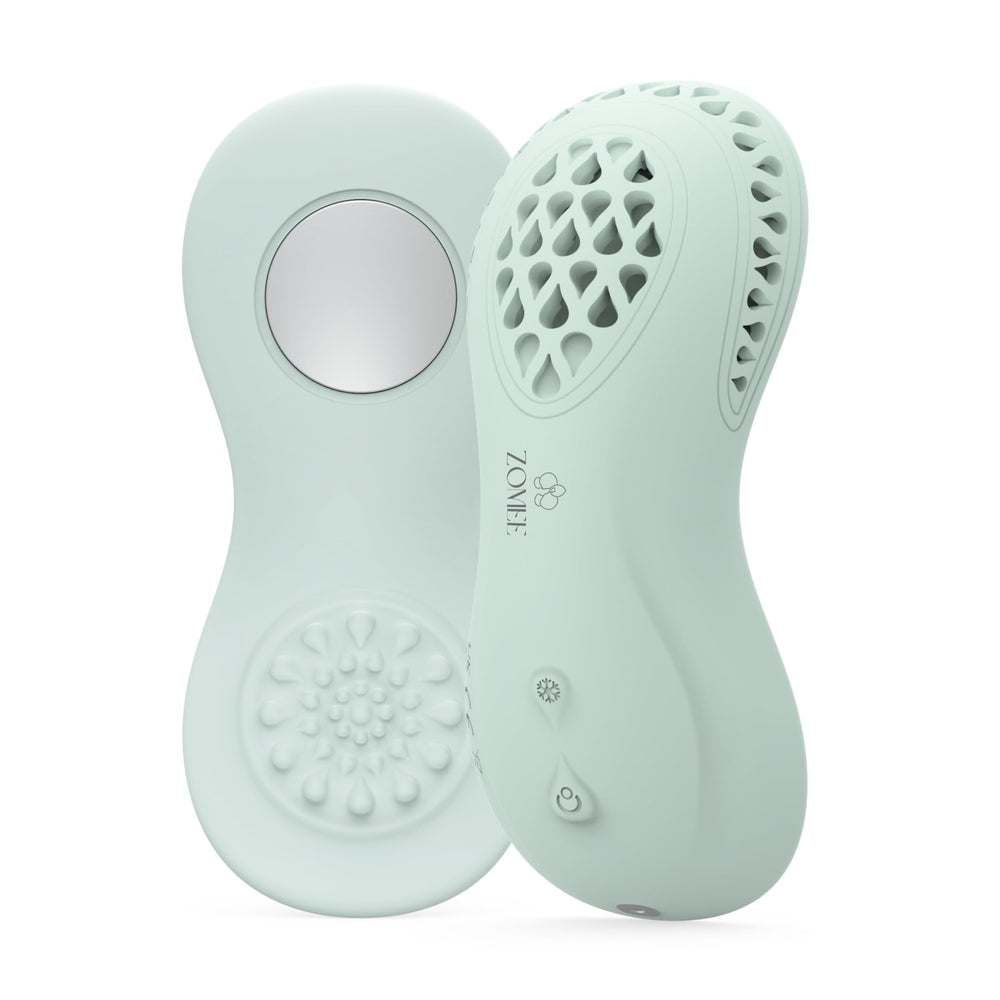 Zomee Cooling Lactation Massager front view with soothing surface for tenderness relief.