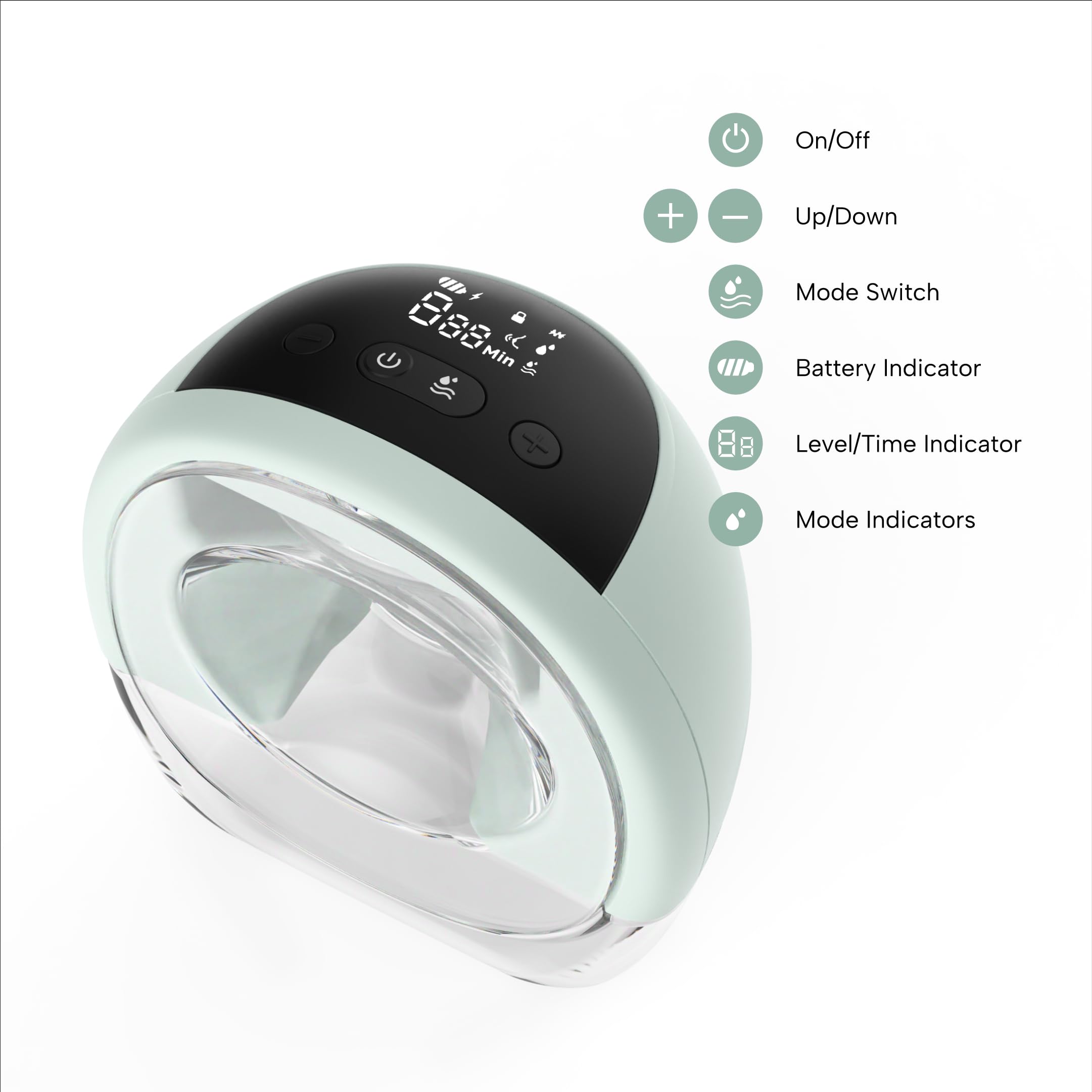 Zomee Fit battery lasts 2+ hours for extended pumping sessions.