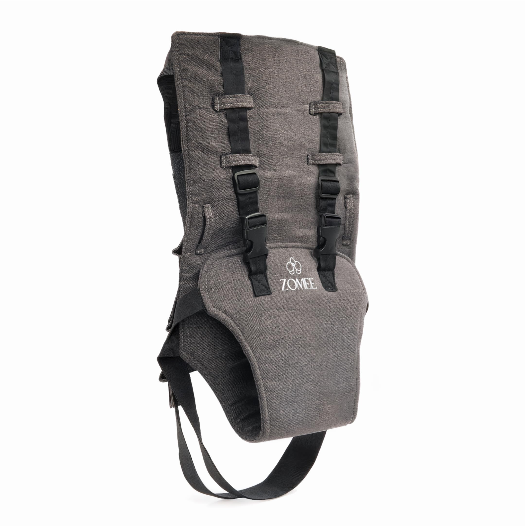 Zomee travel highchair compact fold for easy packing on trips and dining out.