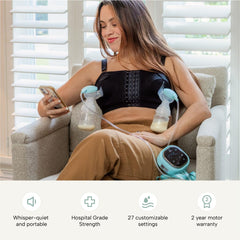Zomee Z2 with expression and massage modes to support efficient milk expression.