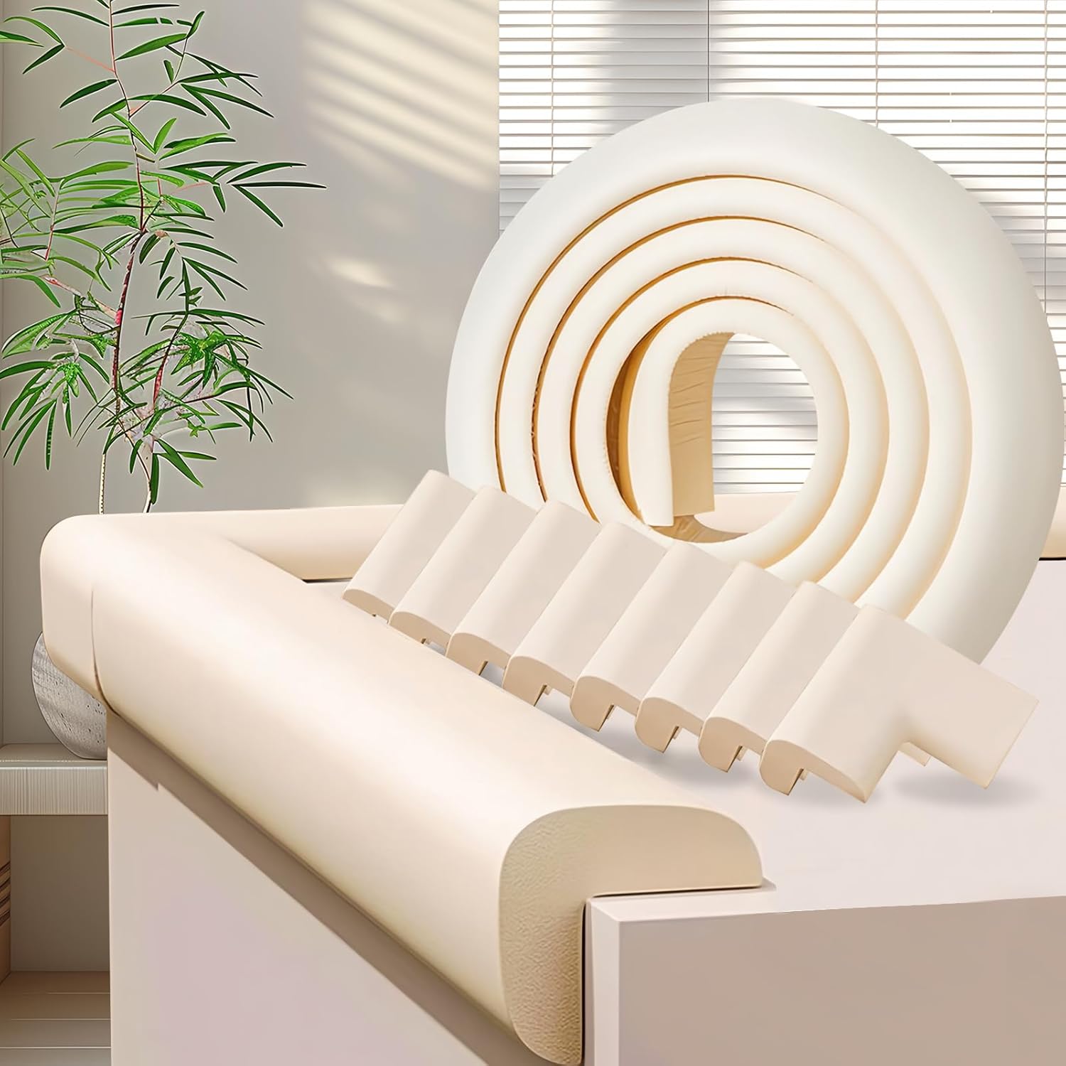 ZOMPAGO baby-proofing edge roll foam for safe nursery corners.