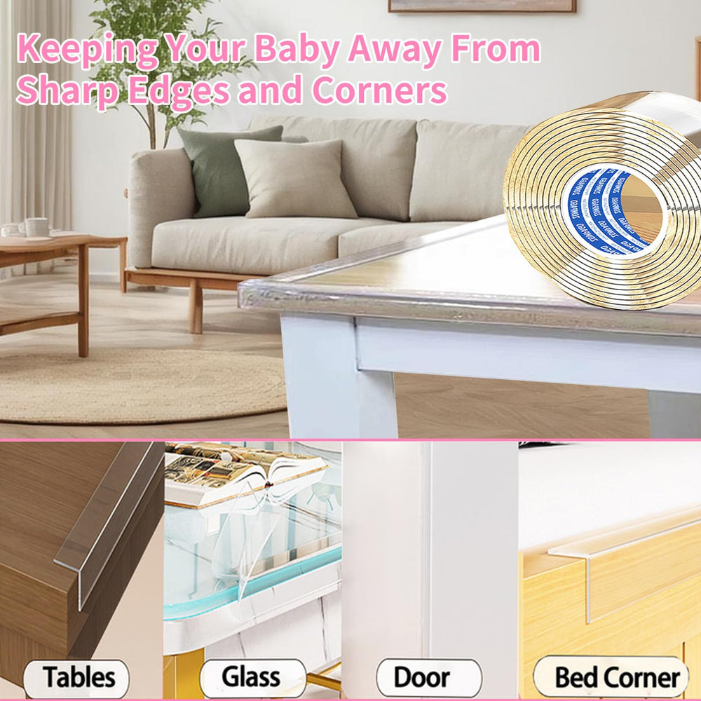 ZOMPAGO clear corner protectors safeguarding wall and edge
