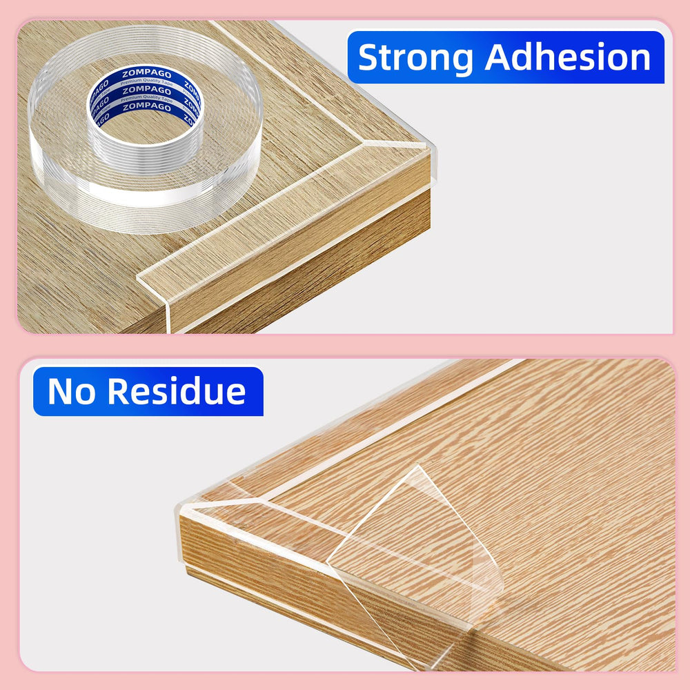 ZOMPAGO cabinet edge bumper providing transparent protection against chipping