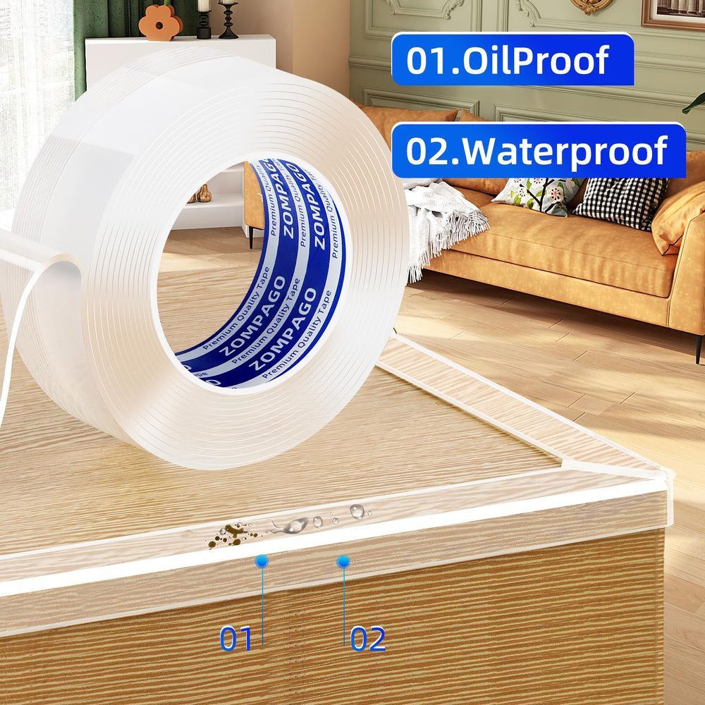 ZOMPAGO furniture corner protection highlighting soft, unobtrusive safety strip