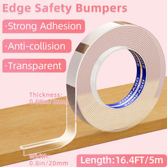 ZOMPAGO clear edge protectors on a table corner maintaining furniture appearance
