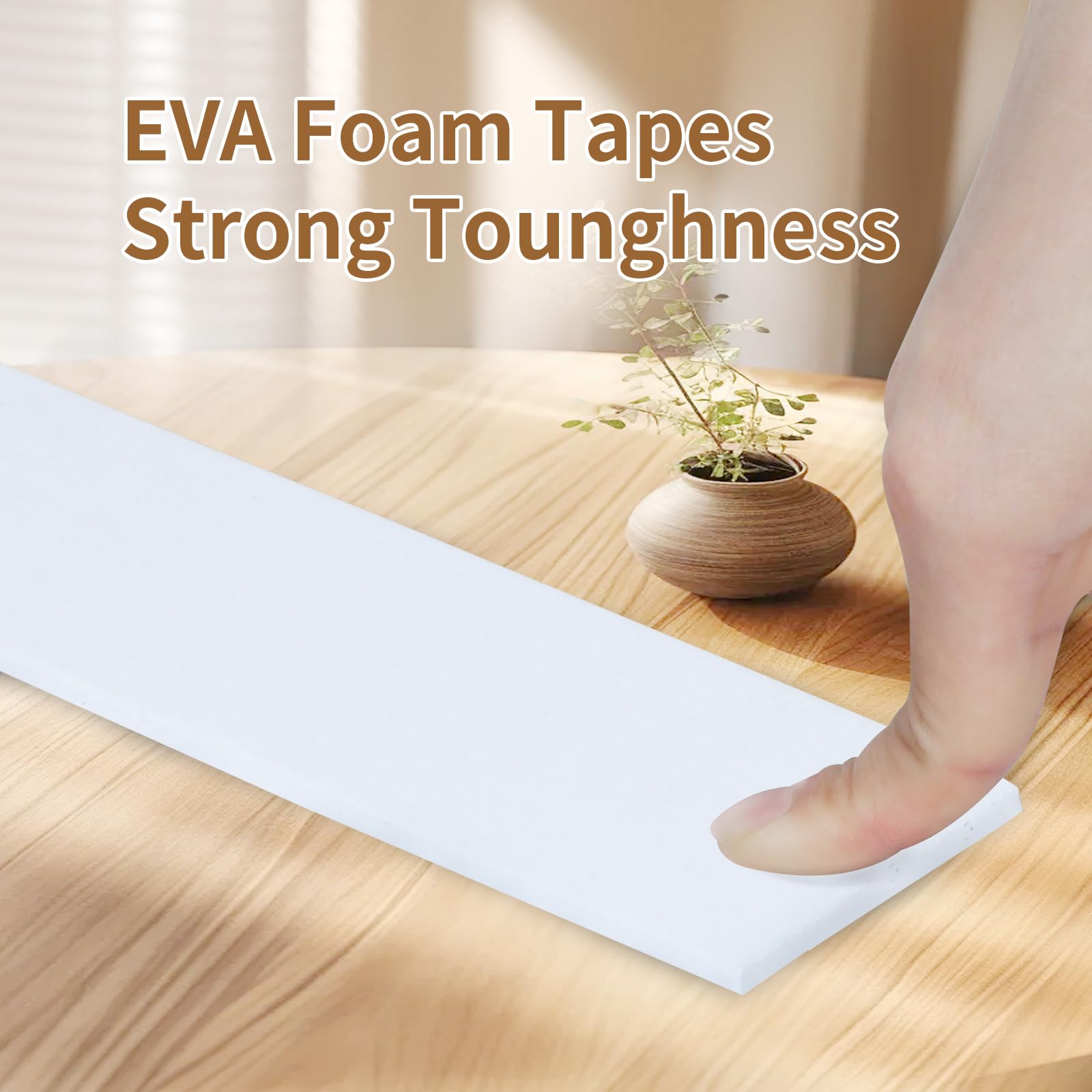 ZOMPAGO EVA foam tape roll ready for winter sealing projects.
