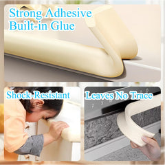 ZOMPAGO L-shaped soft corner strip on a table edge for gentle protection.