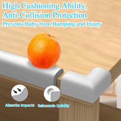 ZOMPAGO self-adhesive corner strip sticks securely to tables and cabinets.