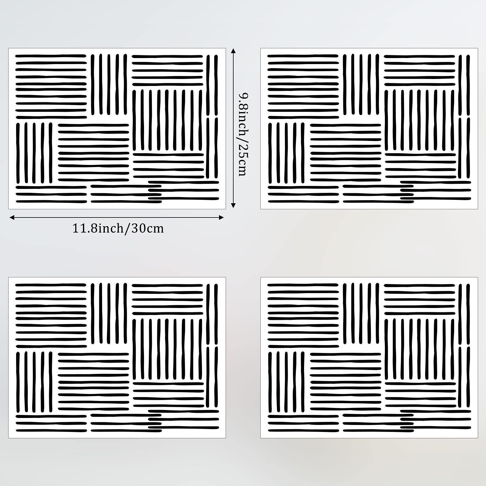 Zonon abstract black line art decal—adds sleek elegance to any living space.
