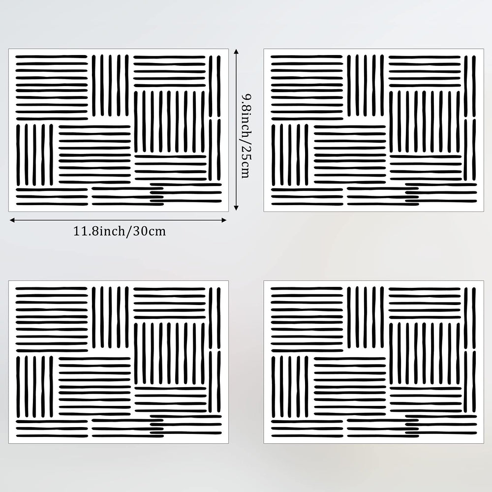 Zonon abstract black line art decal—adds sleek elegance to any living space.
