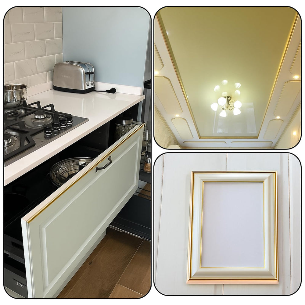 Zonon decorative gold trim adds a refined touch for kitchens and offices.