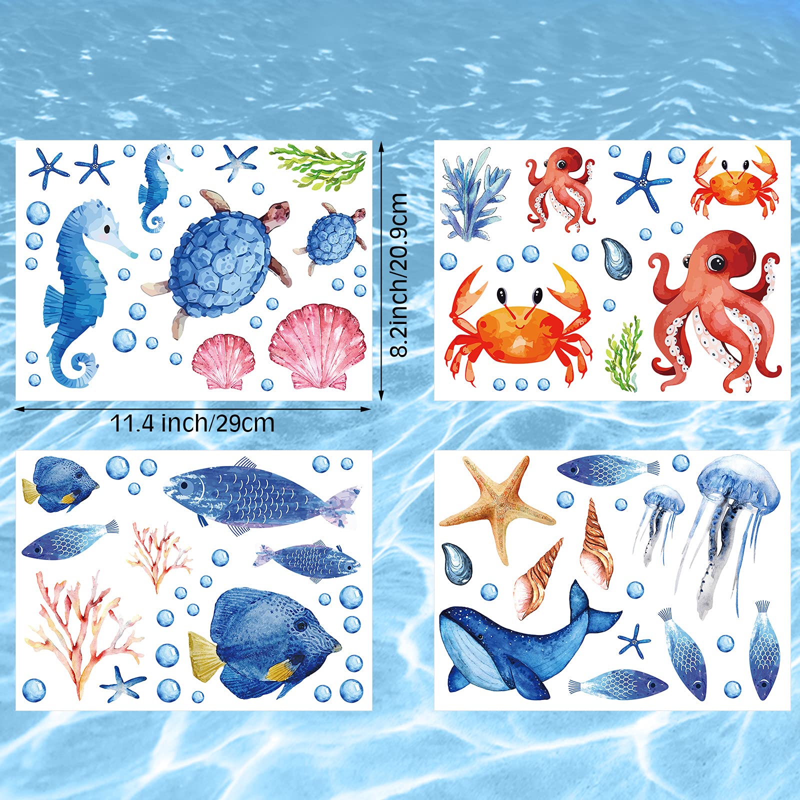 Zonon glow ocean shell sticker adds underwater charm to any room after dark.