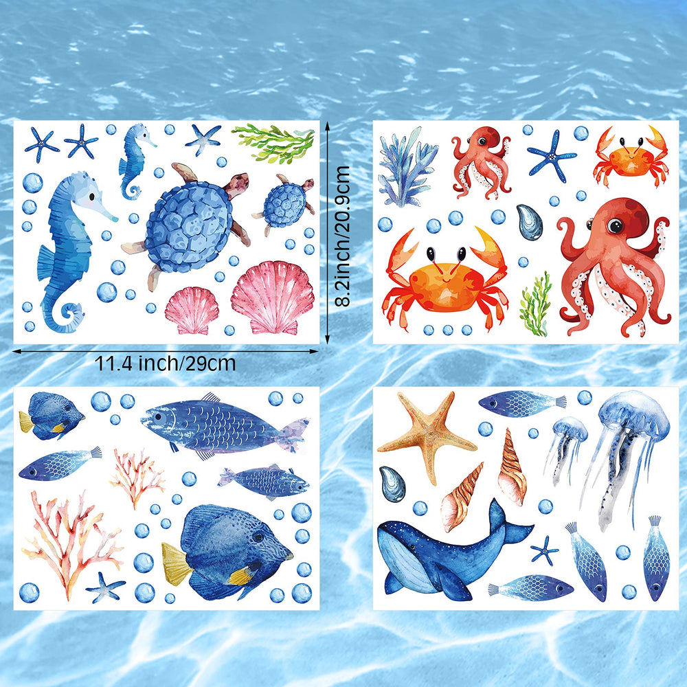 Zonon glow ocean shell sticker adds underwater charm to any room after dark.