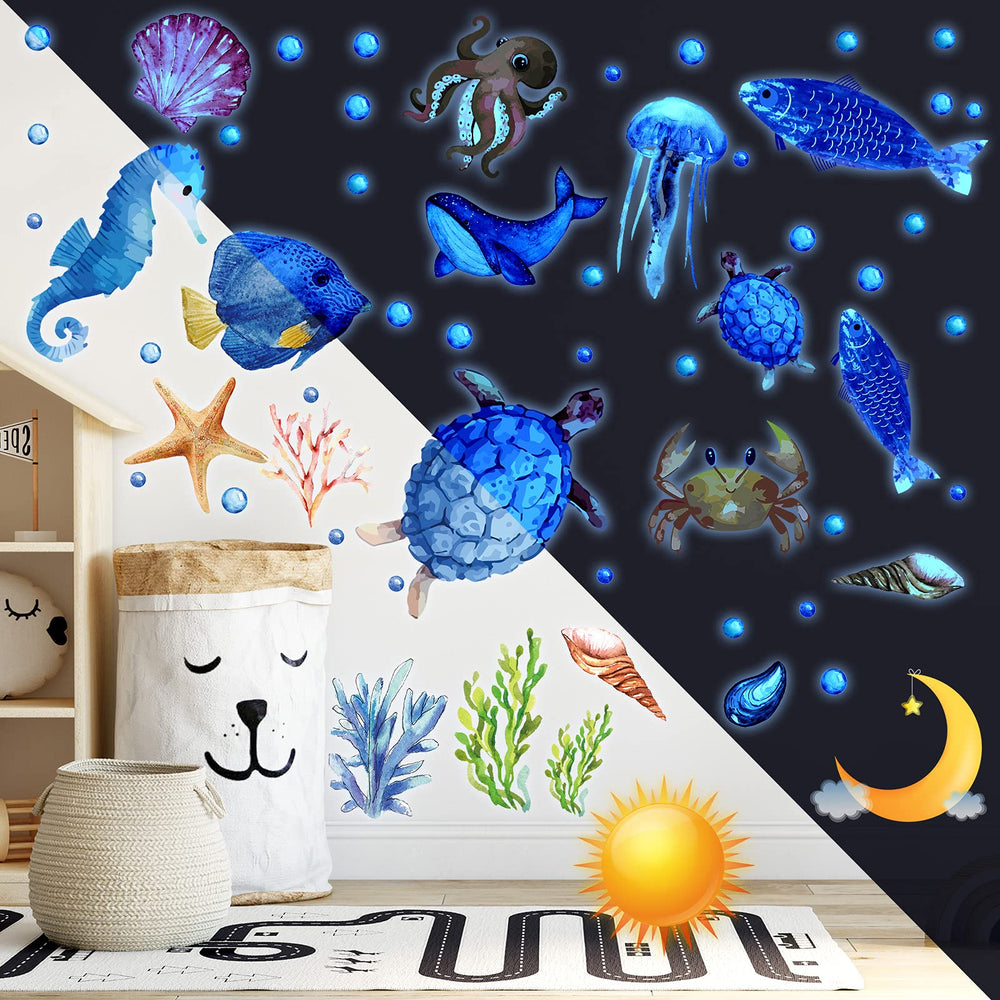 Zonon glow ocean turtle sticker sparks imaginative play in bedrooms or nurseries.