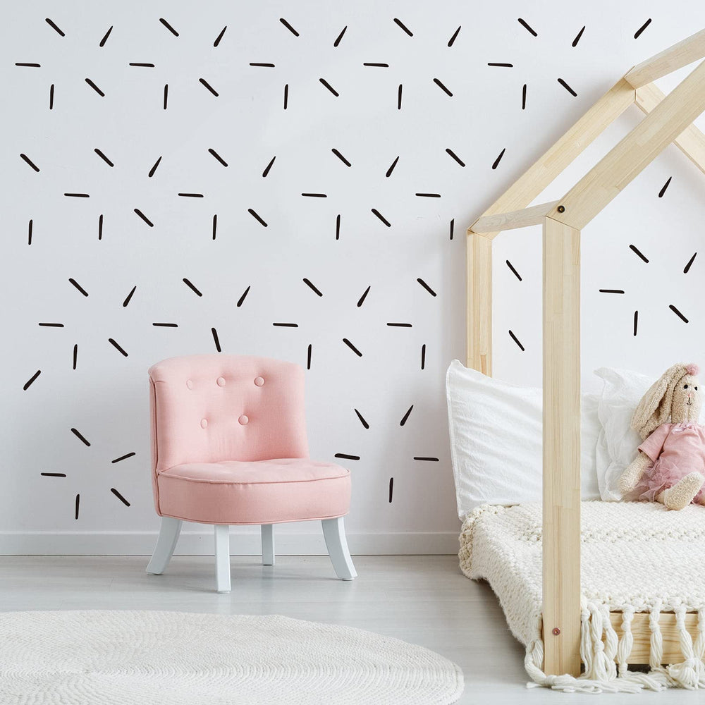 Zonon PVC black line decals—classic pattern for modern interiors.