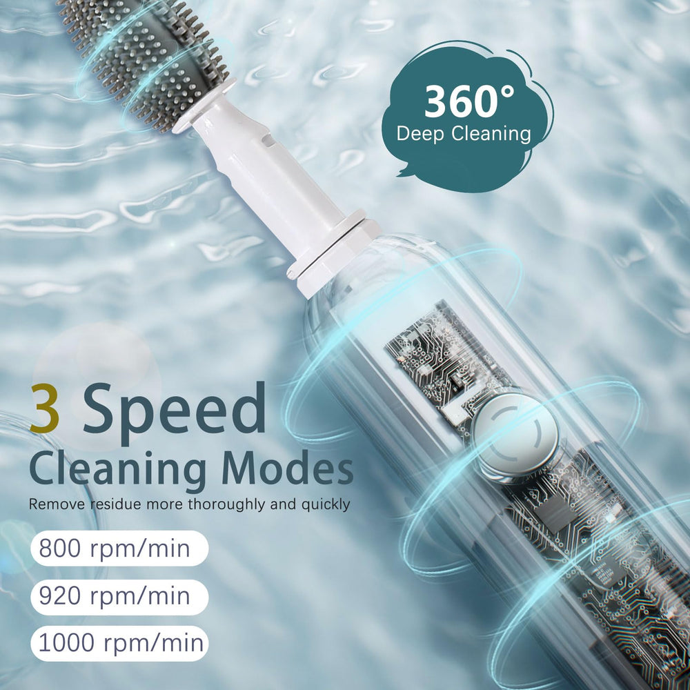 Zooawa 4-speed modes adapt to bottles, cups, and straw cleaning