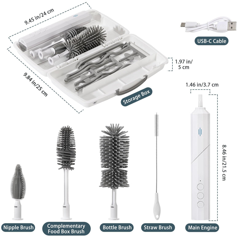 Zooawa nipple and straw brushes reach tight corners for thorough care