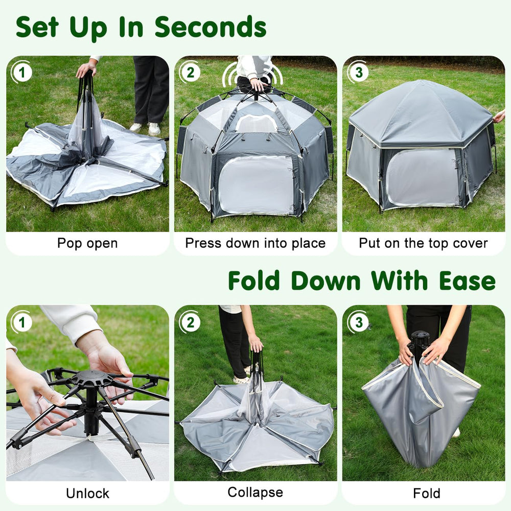 Zooawa Pop Up Playpen carry bag with strap for effortless portability.