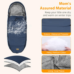 Zooawa bunting bag back anti-slip mat prevents slipping during strolls