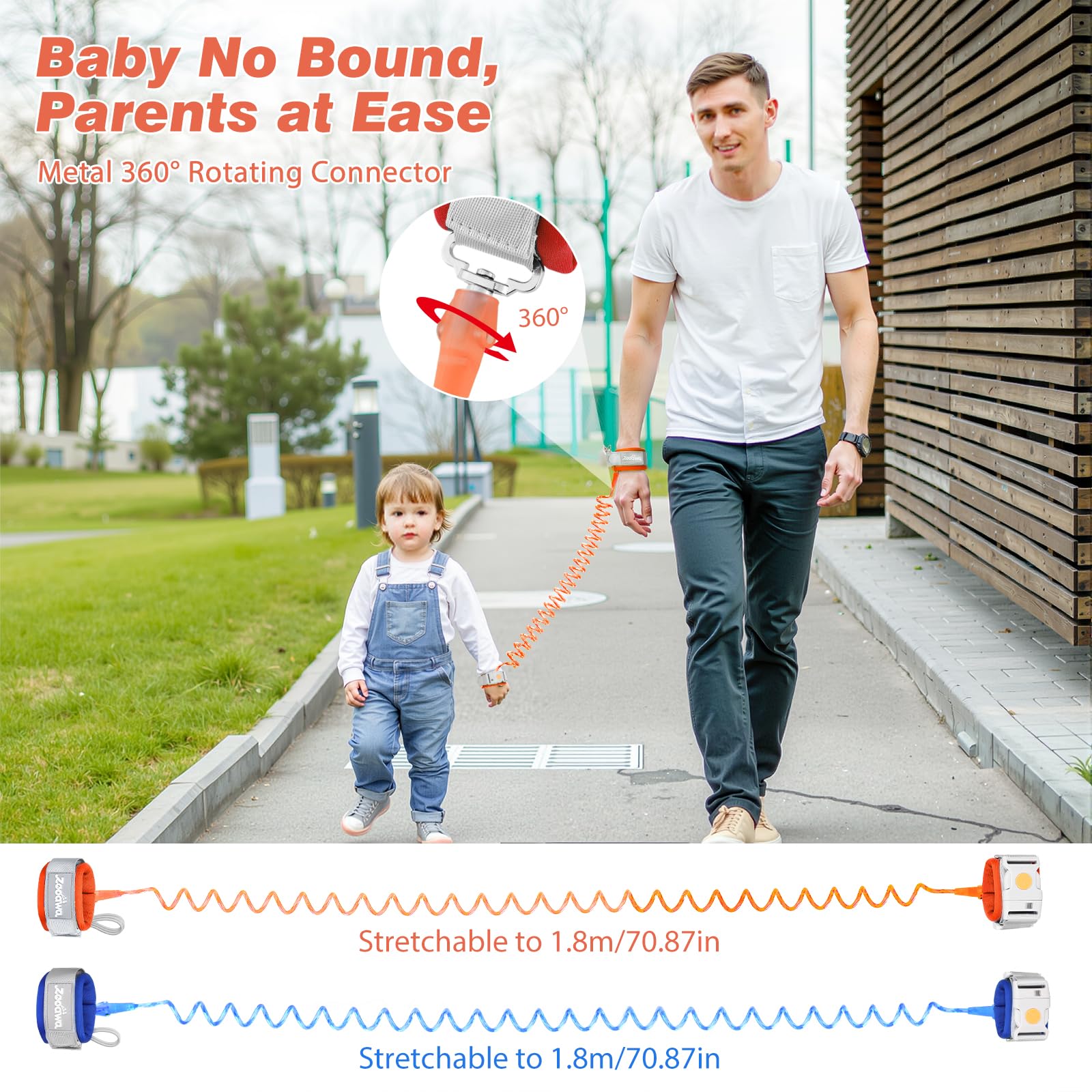 Zooawa toddler leash with adjustable length for flexible freedom