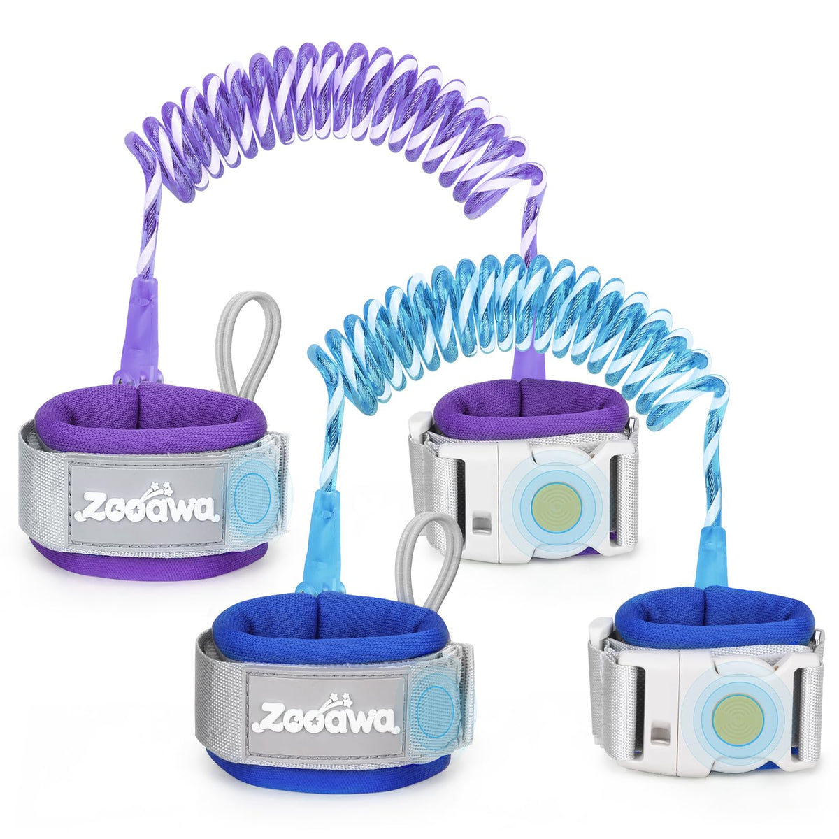 Zooawa Toddler Leash with magnetic lock securing a child's wrist in a crowded area