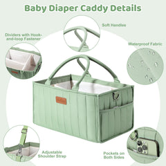 Zooawa travel diaper organizer with shoulder strap for hands-free outings
