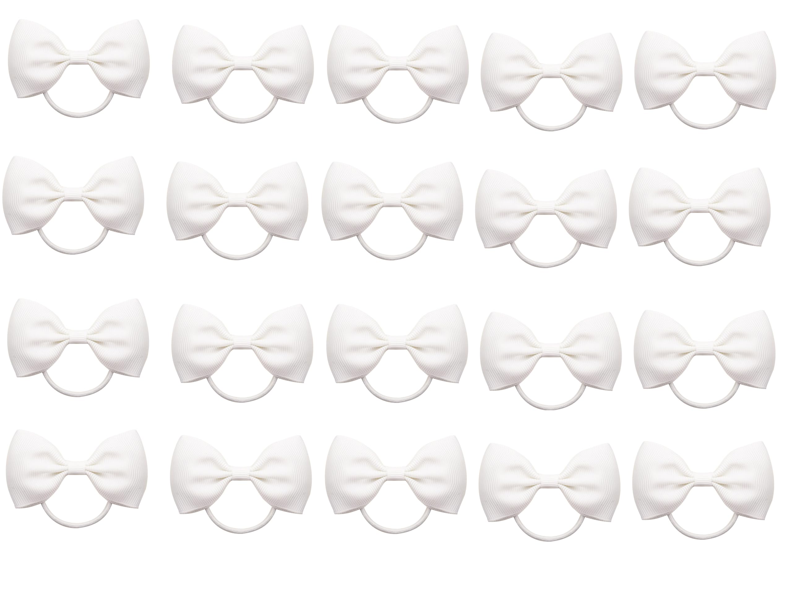 ZOONAI 20pcs baby girl hair bows closeup showcasing cute bowknot design for daily wear