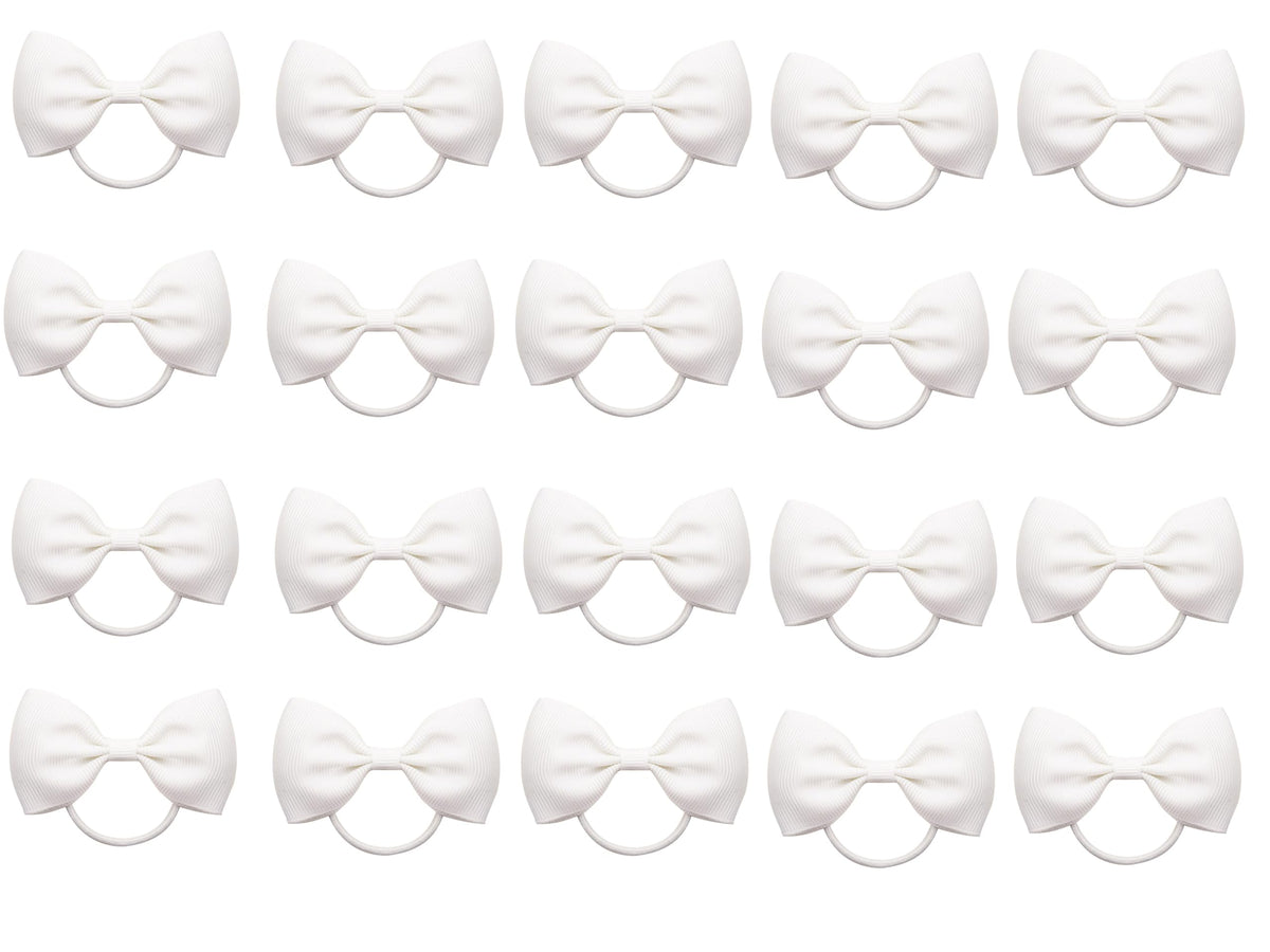 ZOONAI 20pcs baby girl hair bows closeup showcasing cute bowknot design for daily wear