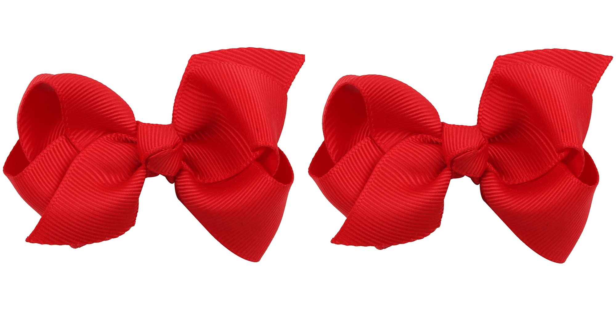ZOONAI 3-inch red baby bow clip enhances newborn and toddler hairstyles