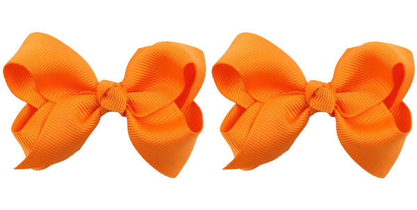 ZOONAI orange 3-inch bow clip adds a cute touch to baby photos.