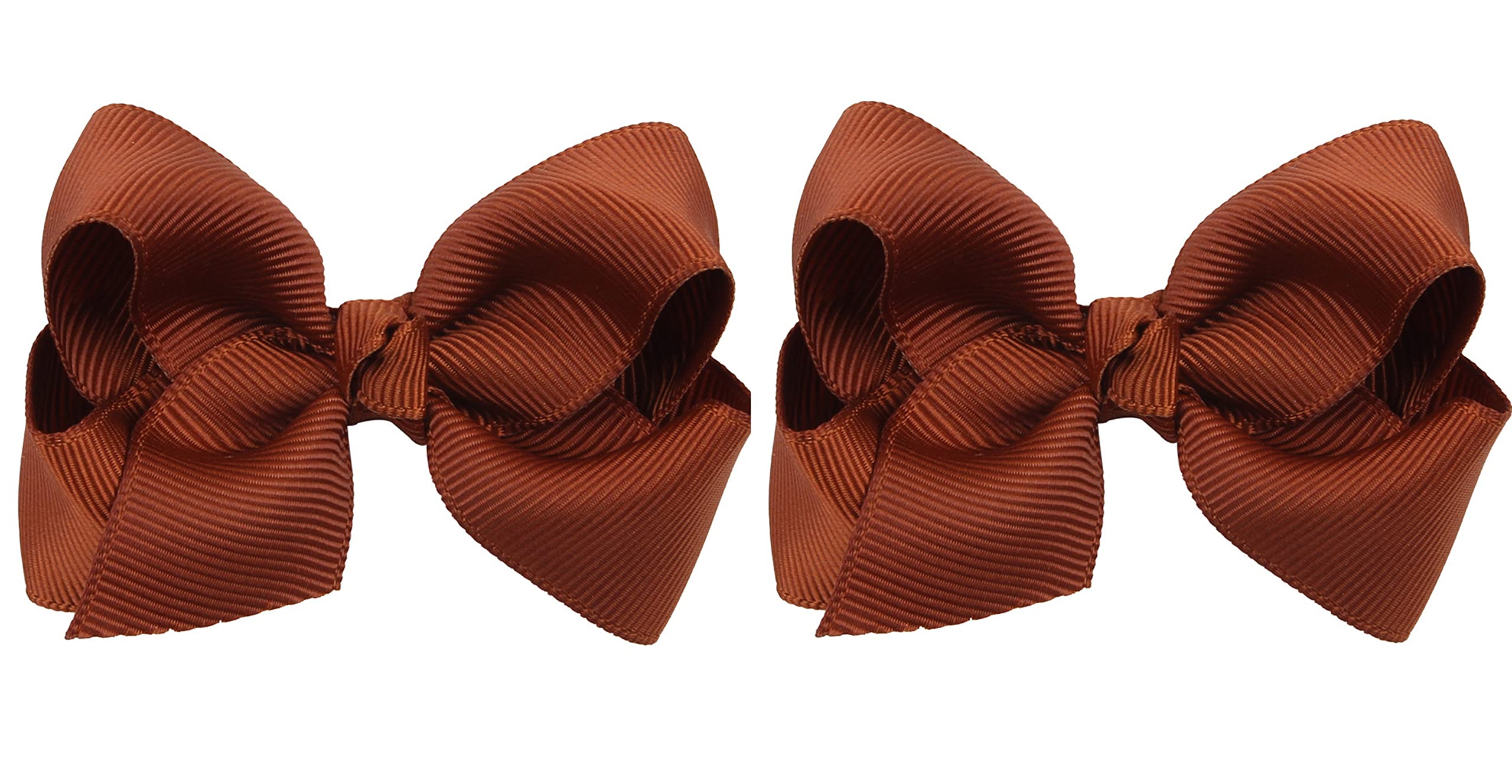 ZOONAI 3-inch baby girl bow brown clip for stylish photos and daily wear.