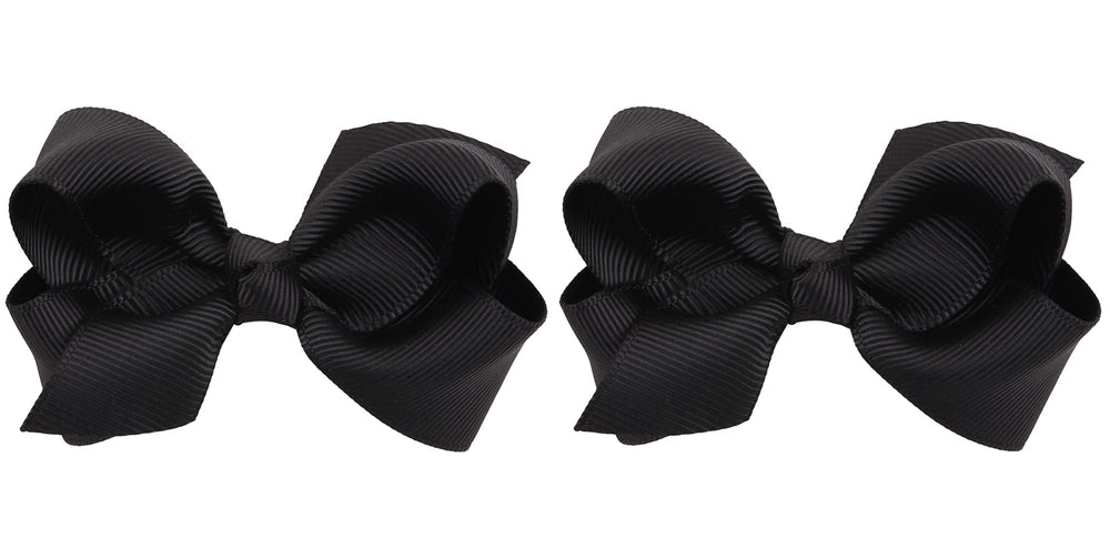 ZOONAI 3-inch baby girl bows in black packaging, ideal for gift-ready presentation