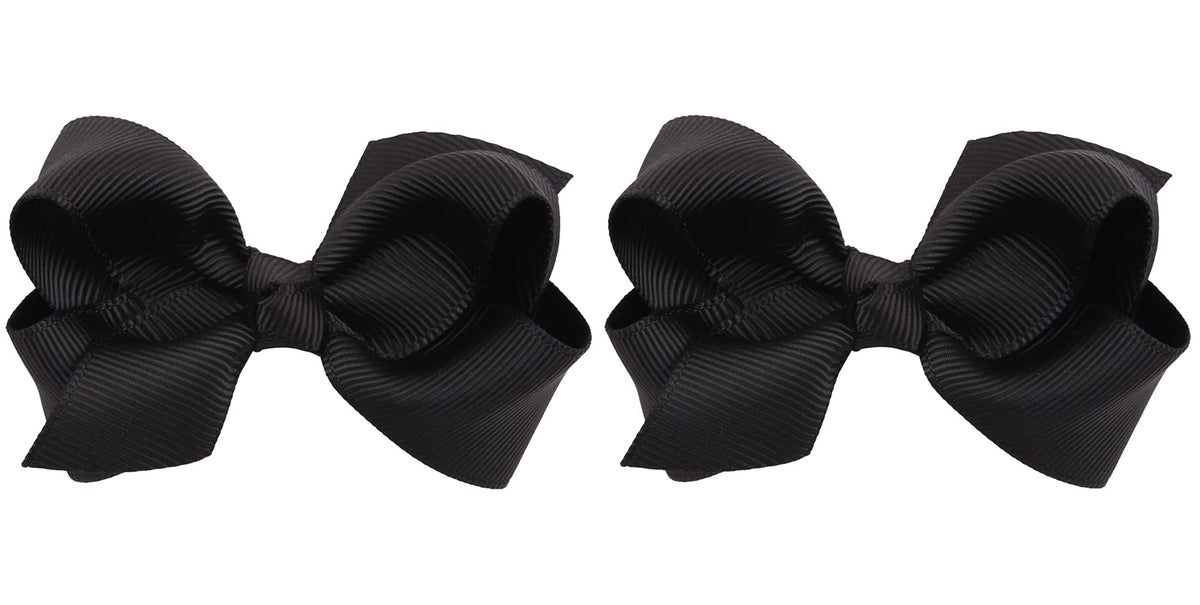 ZOONAI 3-inch baby girl bows in black packaging, ideal for gift-ready presentation