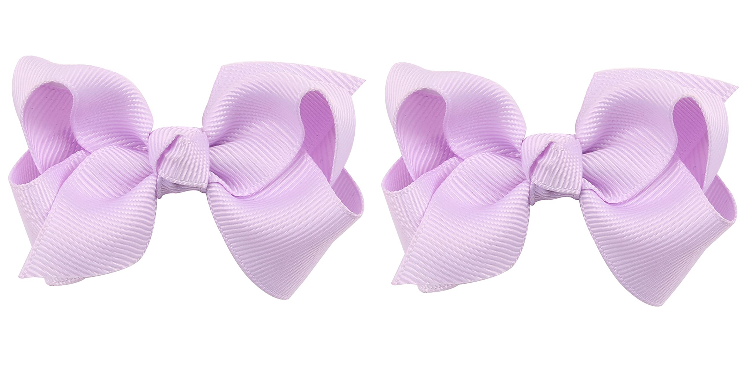 ZOONAI 3-inch baby bow clip in light purple, ideal for photos.