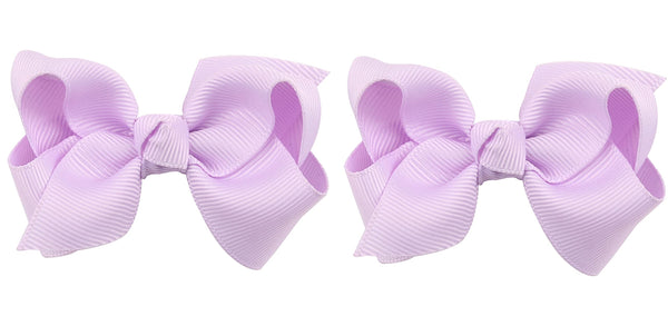 ZOONAI 3-inch baby bow clip in light purple, ideal for photos.