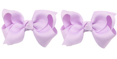 ZOONAI 3-inch baby bow clip in light purple, ideal for photos.